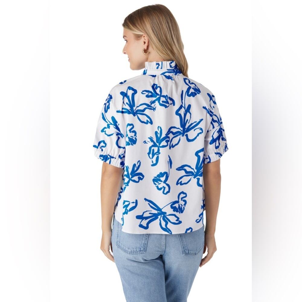 CROSBY Britt Top in Park Floral White - Picture 2 of 8